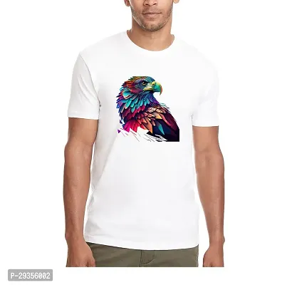 Reliable White Polyester Printed T-Shirt For Men