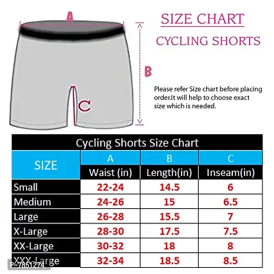 Buy That Trendz Cotton Lycra Tight Fit Stretchable Cycling Shorts Womens|Shorties for Exercise/Yoga/Workout/Gym/Cycle/Active wear Running Dark Skin Navy Jade Green Combo Pack XXX-Large-thumb4