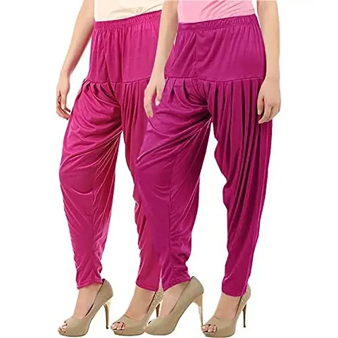 Stylish Cotton Solid Salwar for Women - Pack of 2