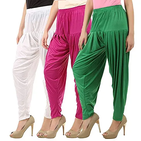 Stylish Cotton Solid Salwar for Women Pack of 3