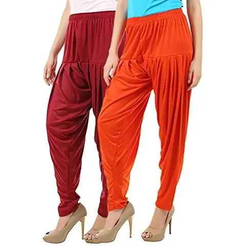 Stylish Cotton Solid Salwar for Women Pack of 2