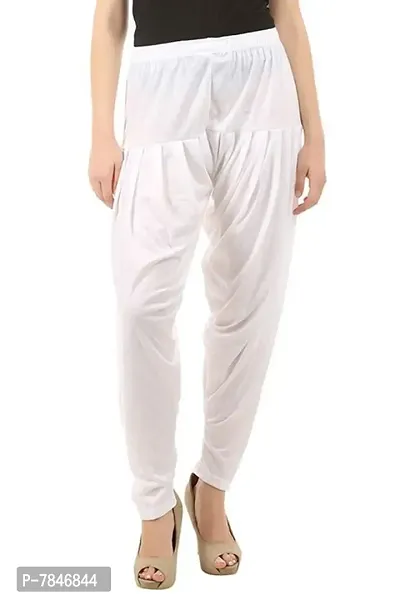 Buy That Trendz Women's Regular Fit Cotton Pants (231-Single Patiala Pants Whte_White_XL)-thumb2