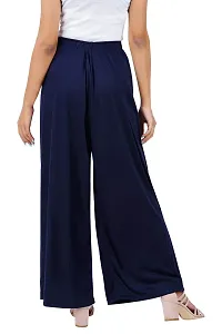 Buy That Trendz M to 6XL Cotton Viscose Loose Fit Flared Wide Leg Palazzo Pants for Women Navy XXXXXX-Large-thumb2