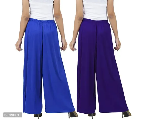 Buy Buy That Trendz M to 4XL Cotton Viscose Loose Fit Flared Wide Leg  Palazzo Pants for Women Royal Blue Purple Combo Pack of 2 Online In India  At Discounted Prices