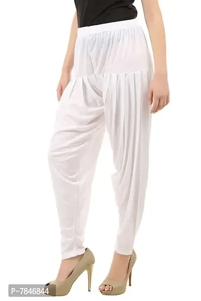 Buy That Trendz Women's Regular Fit Cotton Pants (231-Single Patiala Pants Whte_White_XL)