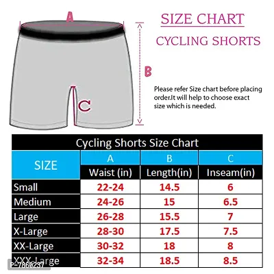 Buy That Trendz Cotton Tight Fit Lycra Stretchable Cycling Shorts Womens | Shorties for Active wear/Exercise/Workout/Yoga/Gym/Cycle/Running Rani Pink Turquoise Khaki Combo Pack of 3 XXX-Large-thumb4