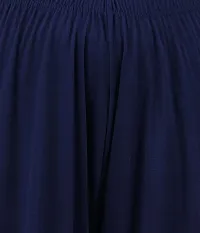 Buy That Trendz M to 6XL Cotton Viscose Loose Fit Flared Wide Leg Palazzo Pants for Women Navy XXXXXX-Large-thumb3