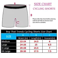 Buy That Trendz Cotton Lycra Tight Fit Stretchable Cycling Shorts Womens | Shorties for Active wear/Exercise/Workout/Yoga/Gym/Cycle/Running Maroon Jade Green Charcoal Combo Pack of 3-thumb3