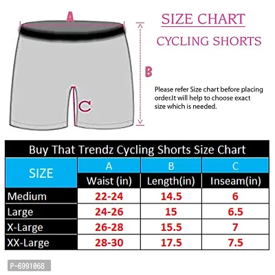 Buy That Trendz Cotton Lycra Tight Fit Stretchable Cycling Shorts Womens | Shorties for Active wear/Exercise/Workout/Yoga/Gym/Cycle/Running Maroon Jade Green Charcoal Combo Pack of 3-thumb4