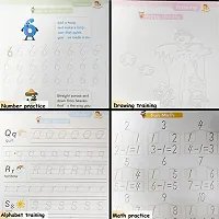 Sank Magic Practice Copybook, (4 BOOKS + 10 REFILL) Number Tracing Book for Preschoolers with Pen, Magic Calligraphy Copybook Set Practical Reusable Writing Tool Simple Hand Lettering (MATHS+DRAWING+A-thumb3