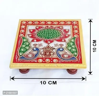 Designer Marble Chowki With White Box Packing (Pack of 03 Chowki) (Size = 4 inch x 4 inch)-thumb2