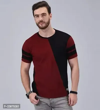 Mens Regular FIT Cotton Printed Round Neck T-Shirt-thumb0