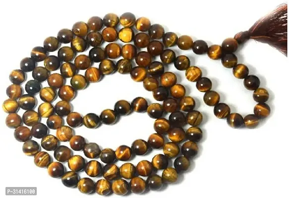 Jaipur Gemstone Tigers Eye Mala With Natural Stone Crystal Stone Chain