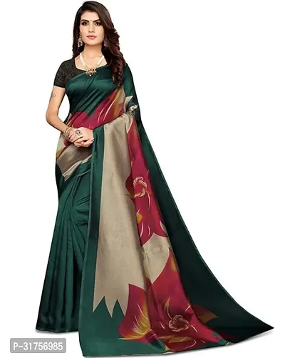 Stylish Multicoloured Cotton Saree with Blouse piece For Women-thumb0