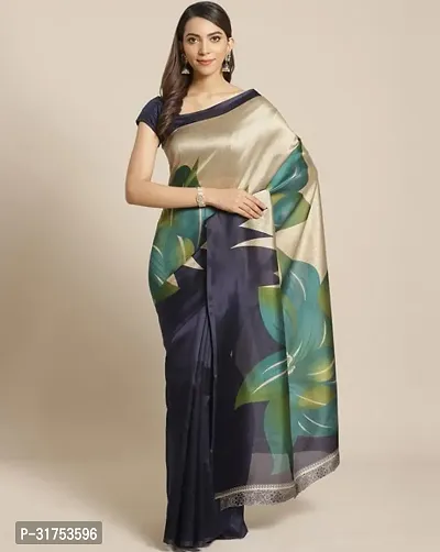 Stylish Purple Cotton Saree with Blouse piece For Women-thumb0