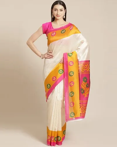 Beautiful Art Silk Saree with Blouse piece