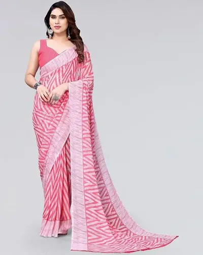 Alluring Georgette Saree with Blouse piece 