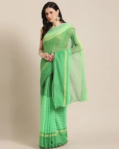 Beautiful Crepe Saree with Blouse piece For Women