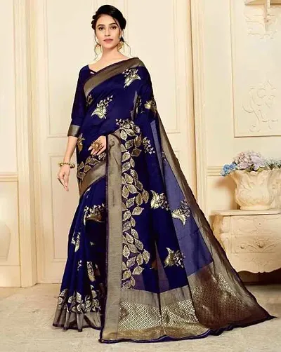 Stylish Art Silk Saree with Blouse Piece