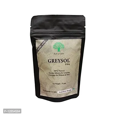 GREYSOL 100% Natural Powder Mixture For Greying Coverage For Women And Men (75g) (150g, Black)-thumb0