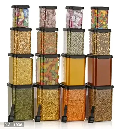 Unbreakable Plastic Printed Container Set Pack of 16-thumb0