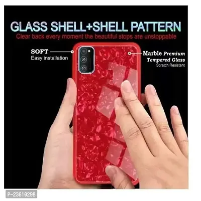 Coverskart Back Cover for Samsung A51 Marble Cover Case, Marble Pattern Anti Scratch Toughened Glass Back Case with Electroplated TPU Bumper Back Case (Red)-thumb2