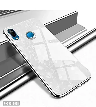 Coverskart Luxurious Marble Pattern Bling Shell Back Glass Case Cover with Soft TPU Bumper for Xiaomi Redmi Note 7/ Redmi Note 7pro,/ Redmi 7s (White)-thumb3