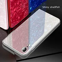 Coverskart Luxurious Marble Pattern Bling Shell Back Glass Case Cover with Soft TPU Bumper for iPhone XR (White)-thumb3