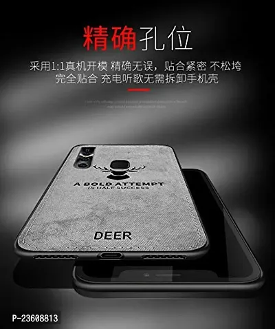 Coverskart (TM) Deer Cloth Canvas Texture Fabric Leather Case for VIVO V15 PRO (Black)-thumb3