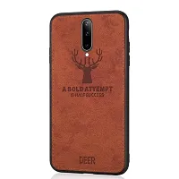 AE Mobile Accessorize? Deer Cloth Canvas Texture Fabric Leather Case for Oppo F11 Pro, (Brown)-thumb2
