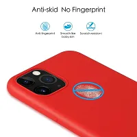 Coverskart Liquid Silicone Rubber, Comfortable Grip, Screen  Camera Protection, Velvety-Soft Lining, Shock-Absorbing for iPhone 11 Pro Max (6.5 inch), (iPhone 11 (6.1), Red)-thumb2