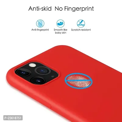 Coverskart Liquid Silicone Rubber, Comfortable Grip, Screen  Camera Protection, Velvety-Soft Lining, Shock-Absorbing for iPhone 11 Pro Max (6.5 inch), (iPhone 11 (6.1), Red)-thumb3