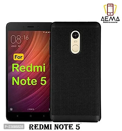 AEMA (TM) Ultra Thin Shockproof Heat Dissipation Hollow Phone Hard Back PC Cover Case for Xiaomi Redmi Mi Note 5 (Redmi Note 5, Black)