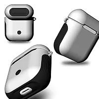 ae mobile accessorize AEMA 2 in 1 Protective Cover Skins with Soft Silicone and Hard Case Double Shockproof Design for Airpods (White)-thumb2