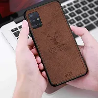 AE Mobile Accessorize? Deer Cloth Canvas Texture Fabric Leather Case for (Samsung Galaxy S10 Lite (2020), Brown)-thumb3