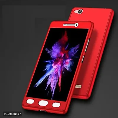 AEMA? Original 100% 360 Degree XIAOMI REDMI 5A Front Back Cover Case with Tempered RED-thumb4