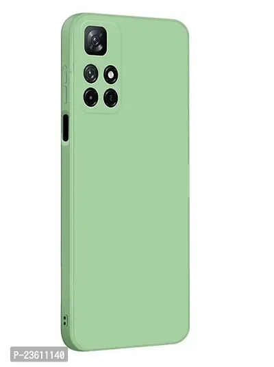 CoversKart Compatible with Poco M4 Pro Ultra Slim Soft Silicone Back Cover | Inner Microfiber | Camera Protection Back Case (Parrot Green)-thumb0