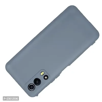 CoversKart Compatible with iQOO Z3 Ultra Slim Soft Silicone Back Cover | Inner Microfiber | Camera Protection Back Case (Grey)-thumb3