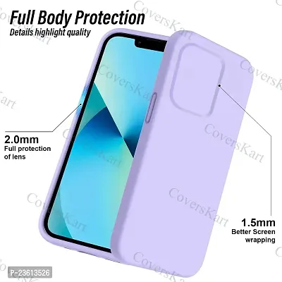 CoversKart Compatible with VIVO V25 5G Ultra Slim Soft Silicone Back Cover | Inner Microfiber | Camera Protection Back Case (Light Purple)-thumb4