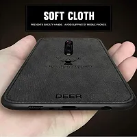 AE Mobile Accessorize? Deer Cloth Canvas Texture Fabric Leather Case for Oppo F11 Pro, (Black)-thumb1