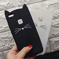 Coverskart ?[3D Cartoon Series] (Black) 3D Cute Cat Beard Silicone Case Cover Lovely Mobile Shell for iPhone X-thumb3