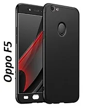 AEMA? Original 100% 360 Degree Oppo F5 Front Back Cover Case with Tempered Black-thumb2