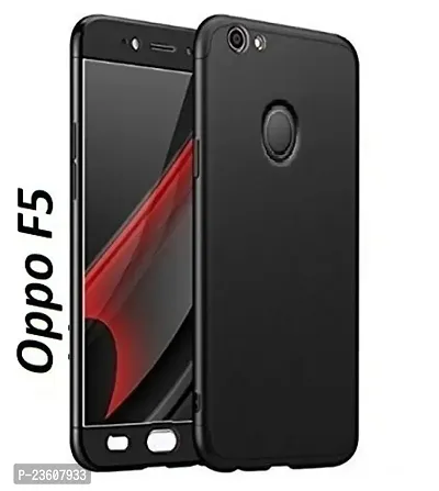 AEMA? Original 100% 360 Degree Oppo F5 Front Back Cover Case with Tempered Black-thumb3