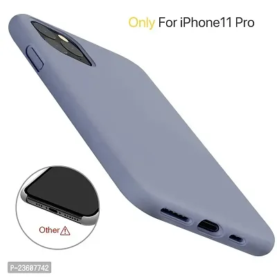 Coverskart Unique Silicone Rubber, Comfortable Grip, Easy to Clean, Screen  Camera Protection, Shock-Absorbing Bottom Cut for iPhone 11 Pro (Anchor Grey)-thumb5