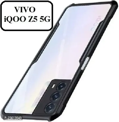 Coverskart Back Cover for Vivo iQOO Z5, Eagle Case Hard PC Back TPU Bumper Transparent Shock Proof Rubberized Matte Case-thumb2