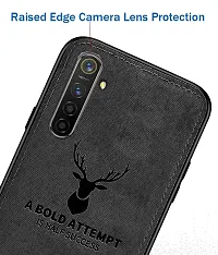 AE Mobile Accessorize? for Oppo F15 Deer Cloth Canvas Texture Fabric Leather Case for Oppo F15, (Black)-thumb2