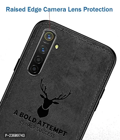 AE Mobile Accessorize? for Oppo F15 Deer Cloth Canvas Texture Fabric Leather Case for Oppo F15, (Black)-thumb3