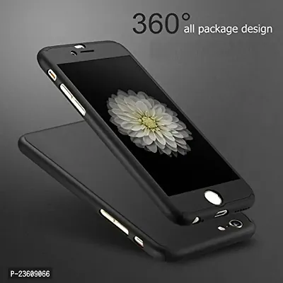 VIVO V5 / Y67 CASE AEMA BLACK 360 Degree Slim Case with Tempered Glass for VIVO V5 / Y67 Hard Full Body Protection / Protective Cover BLACK-thumb0