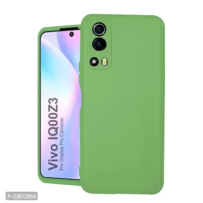 CoversKart Compatible with iQOO Z3 Ultra Slim Soft Silicone Back Cover | Inner Microfiber | Camera Protection Back Case (Parrot Green)