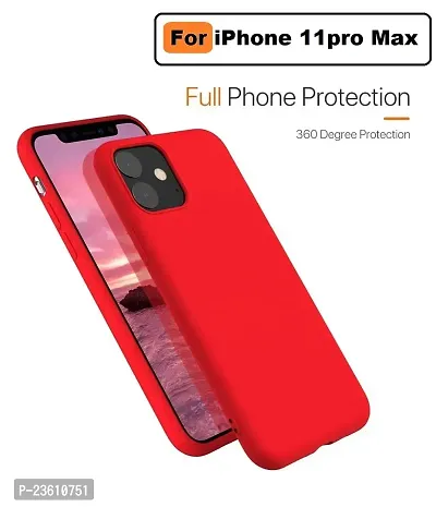 Coverskart Liquid Silicone Rubber, Comfortable Grip, Screen  Camera Protection, Velvety-Soft Lining, Shock-Absorbing for iPhone 11 Pro Max (6.5 inch), (iPhone 11 (6.1), Red)-thumb0